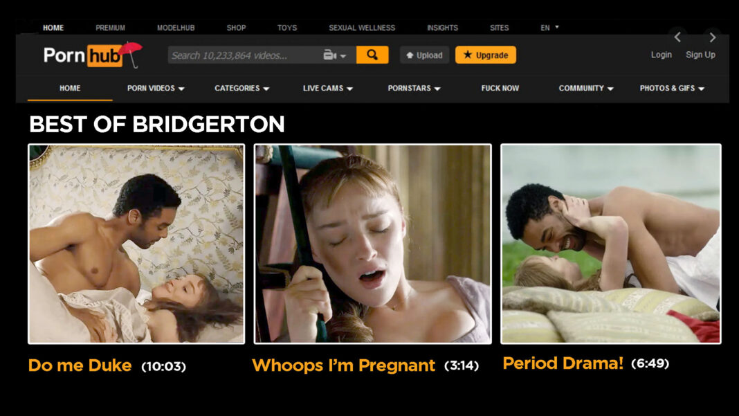 1068px x 601px - Internet Porn Site PornHub Introduce New 'Best Of Bridgerton' Category